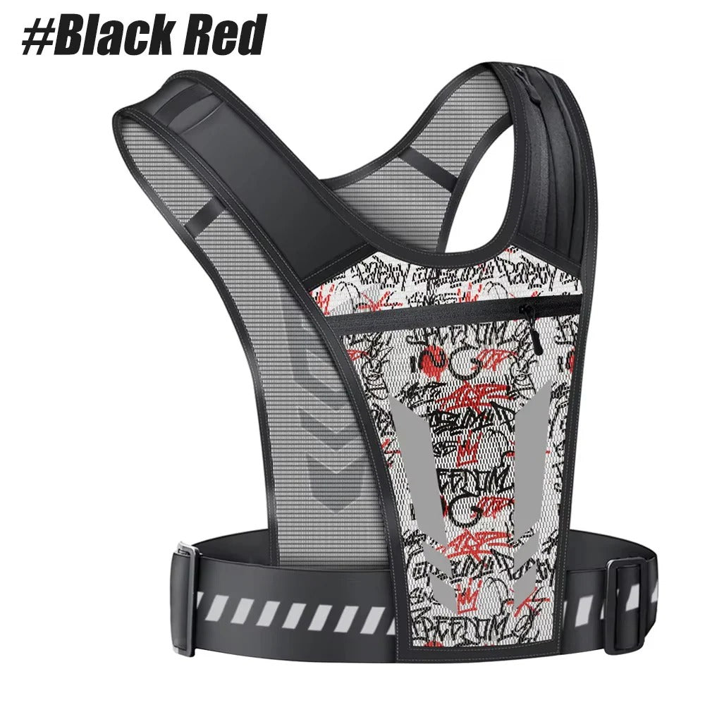 Phone Holder Vest With Adjustable Fit and Multi-Pocket Storage