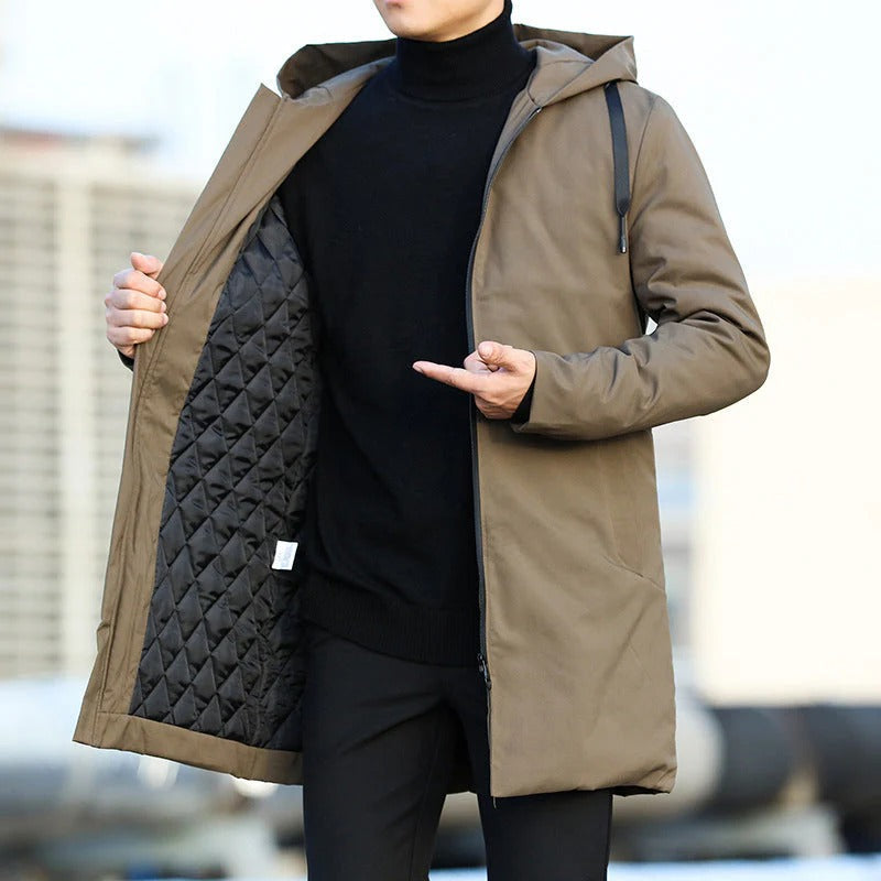 Insulated Winter Parka with Wind and Moisture Resistant Shell, Adjustable Fit