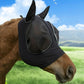 Horse Fly Mask with Mesh Face Coverage and UV Protection, Stretchy Elastic Fit
