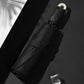Button Activated Umbrella with 360 Degree Rotating Handle and Hook Storage Design