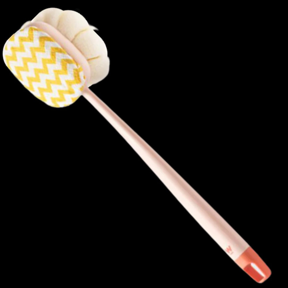 Long Handle Body Scrubber with Dual Sided Brush Head and Extended Reach