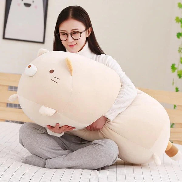 Soft Cartoon Plush Toy with Cotton Filling and Squeezable Design, 15-30 Inches