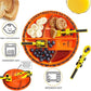 Children's Sectioned Plate with Soft Grip Utensils and Construction Theme for Ages 12 Months Up