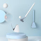 Wall Mounted Toilet Brush with Deep Reaching Bristles and Drip Away Holder