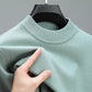 Mens Knit Pullover Sweater with Ribbed Hem and Full-Length Sleeves