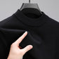 Mens Knit Pullover Sweater with Ribbed Hem and Full-Length Sleeves