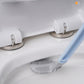 Wall Mounted Toilet Brush with Deep Reaching Bristles and Drip Away Holder