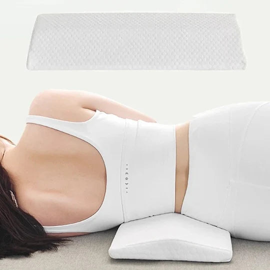 Lumbar Support Pillow for Sleeping with Ergonomic Spine Alignment