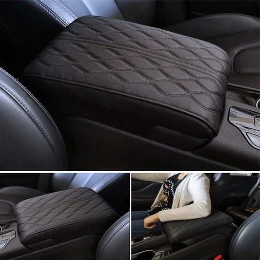 Memory Foam Car Armrest Cushion with Waterproof Microfiber Cover and Elastic Band Installation