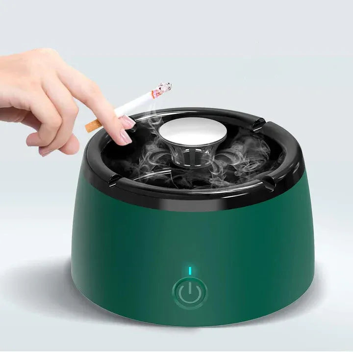 Electric Smokeless Ashtray with Activated Carbon Filter and Rechargeable Battery