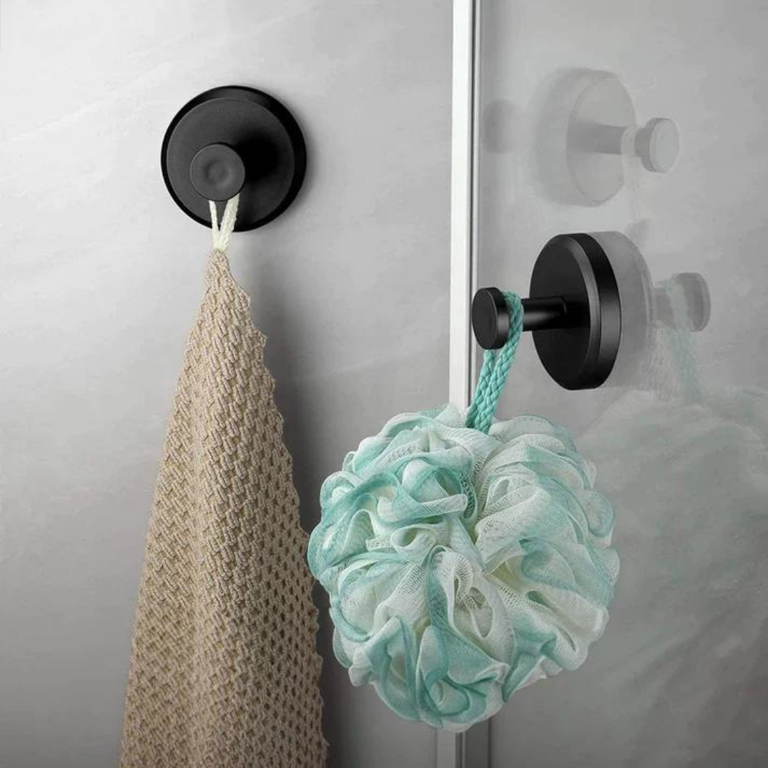 Suction Cup Hooks with 15 Pound Capacity for Glass and Tile Surfaces