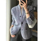 Insulated Sweater Jacket with Thick Knit and High Collar, Front Pockets