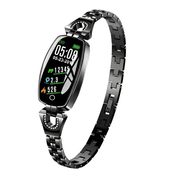 Fitness Bracelet with Heart Rate Monitoring and Touchscreen Display, Interchangeable Chains