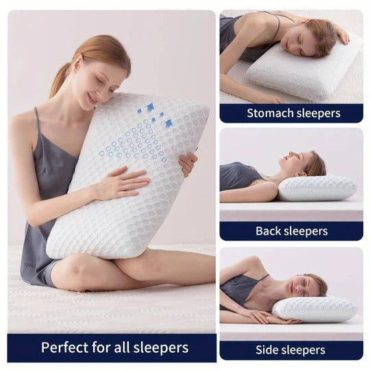 Cooling Pillow With Dual-Sided Gel Memory Foam