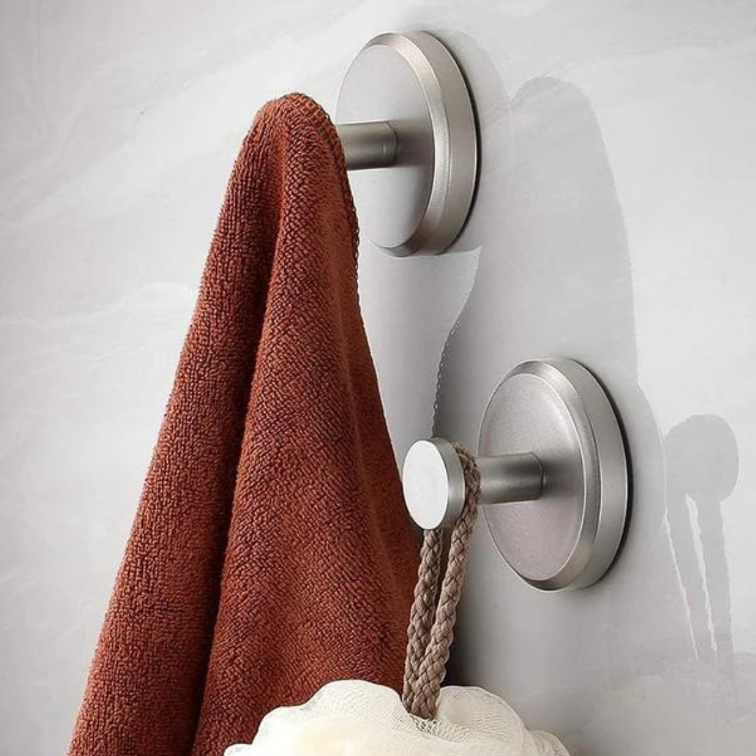 Suction Cup Hooks with Toolless Press Seal and 15 Lb Capacity, 4-Pack