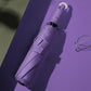 Button Activated Umbrella with 360 Degree Rotating Handle and Hook Storage Design