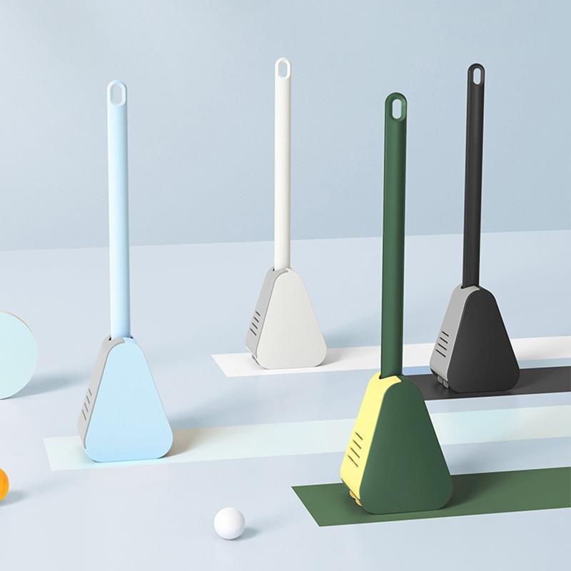 Wall Mounted Toilet Brush with Deep Reaching Bristles and Drip Away Holder