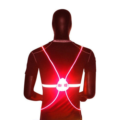 LED Safety Vest with 360-Degree Illumination and Adjustable Band, Weather Resistant