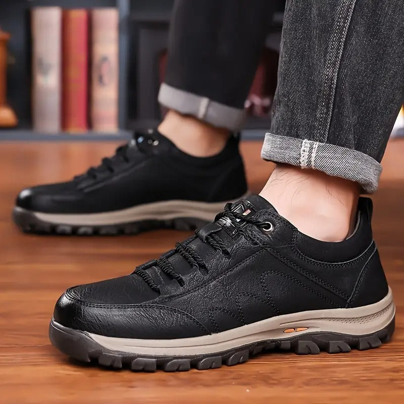 Mens Support Shoes with Memory Cotton Insole and Arch Alignment, Shock Absorption