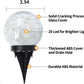 Solar Cracked Glass Globe Lights for Yard, Patio, Walkway, Driveway, Pathway, Outdoor Decorative Orbs, 2 Pack