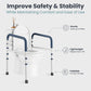 Toilet Safety Rails, Adjustable Toilet Safety Frame with Handles for Elderly Adults, Seniors and Handicap