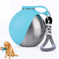 2 in 1 Portable Dog Water Bottle, 10 oz Stainless Steel Tumbler with Foldable Silicone Bowl