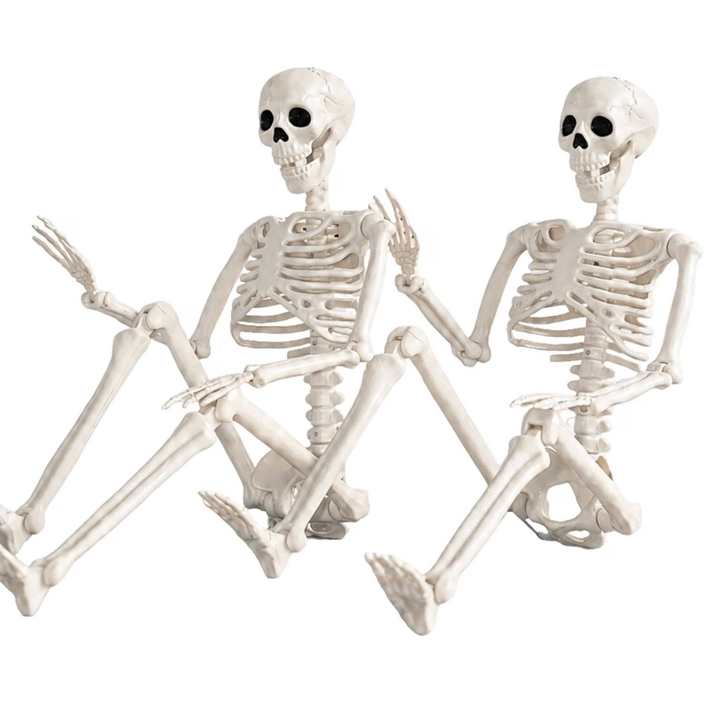 2 Pack 36 Inch Halloween Skeleton Decorations, Movable Joint Skeletons for Haunted Houses, Front Lawn and Graveyard Props