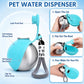 2 in 1 Portable Dog Water Bottle, 10 oz Stainless Steel Tumbler with Foldable Silicone Bowl