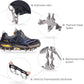 Ice Cleats for Shoes and Boots, 19 Stainless Steel Spikes, Anti Slip Snow Traction Grips for Hiking, Walking and Climbing