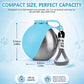 2 in 1 Portable Dog Water Bottle, 10 oz Stainless Steel Tumbler with Foldable Silicone Bowl