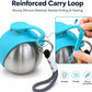 2 in 1 Portable Dog Water Bottle, 10 oz Stainless Steel Tumbler with Foldable Silicone Bowl