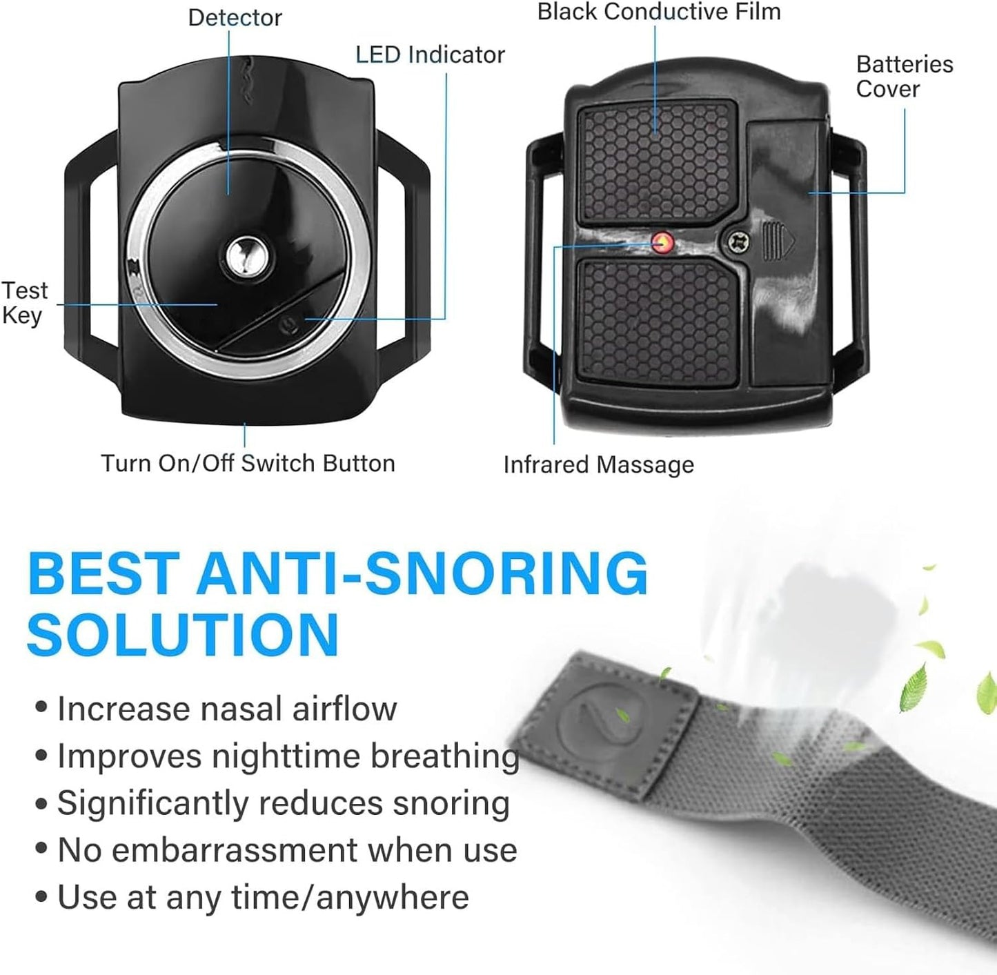 Anti Snore Wristband, Snore Stopper Sleep Connection Bracelet Device