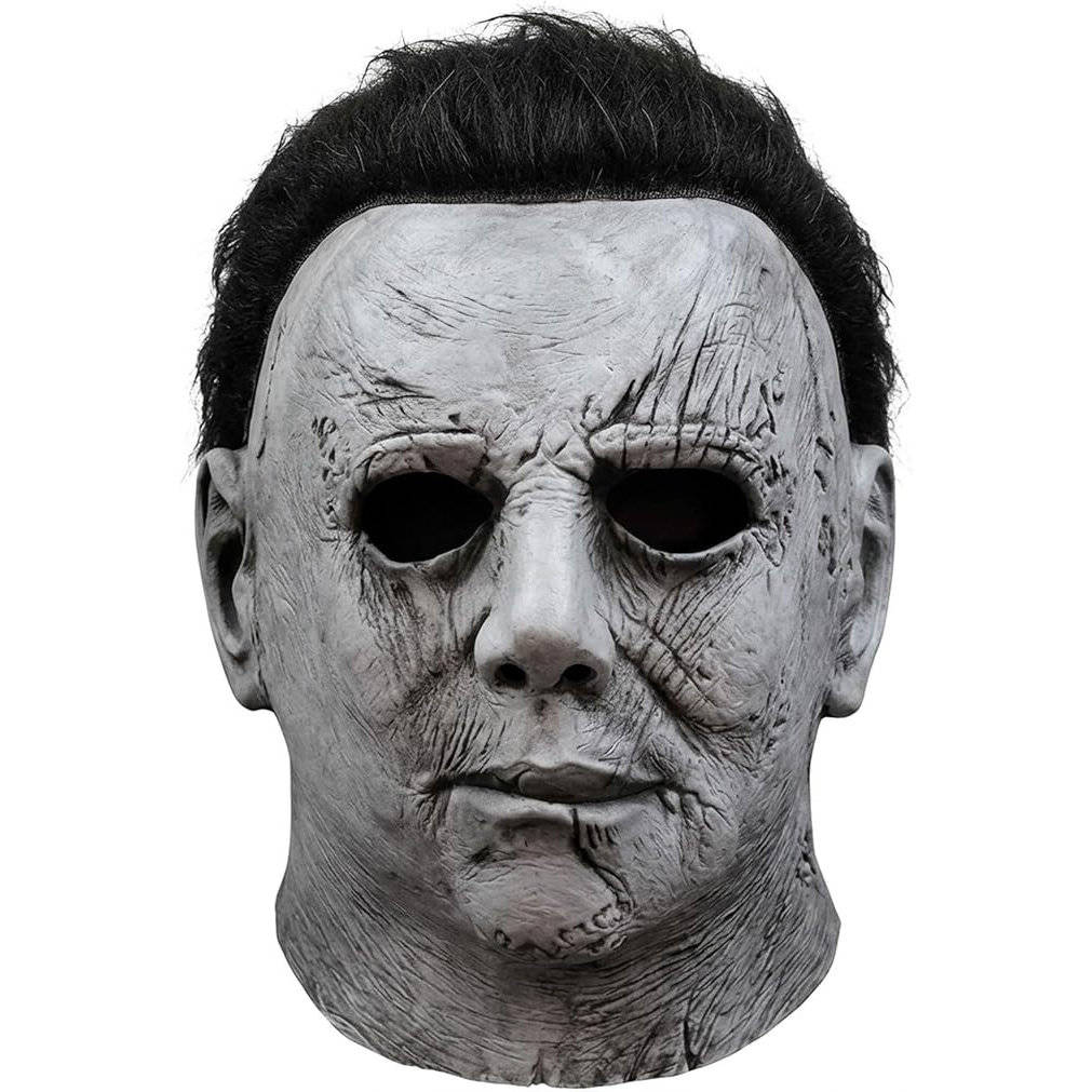 Adult Slasher Mask, White Realistic Latex Horror Mask for Halloween Cosplay and Costume Parties