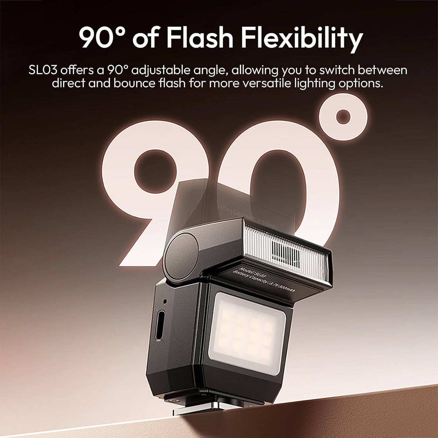 Mini Camera Flash Light GN8, 6500K LED Speedlite for Canon, Sony, Nikon and Fuji DSLR, Vlog and Outdoor Photography