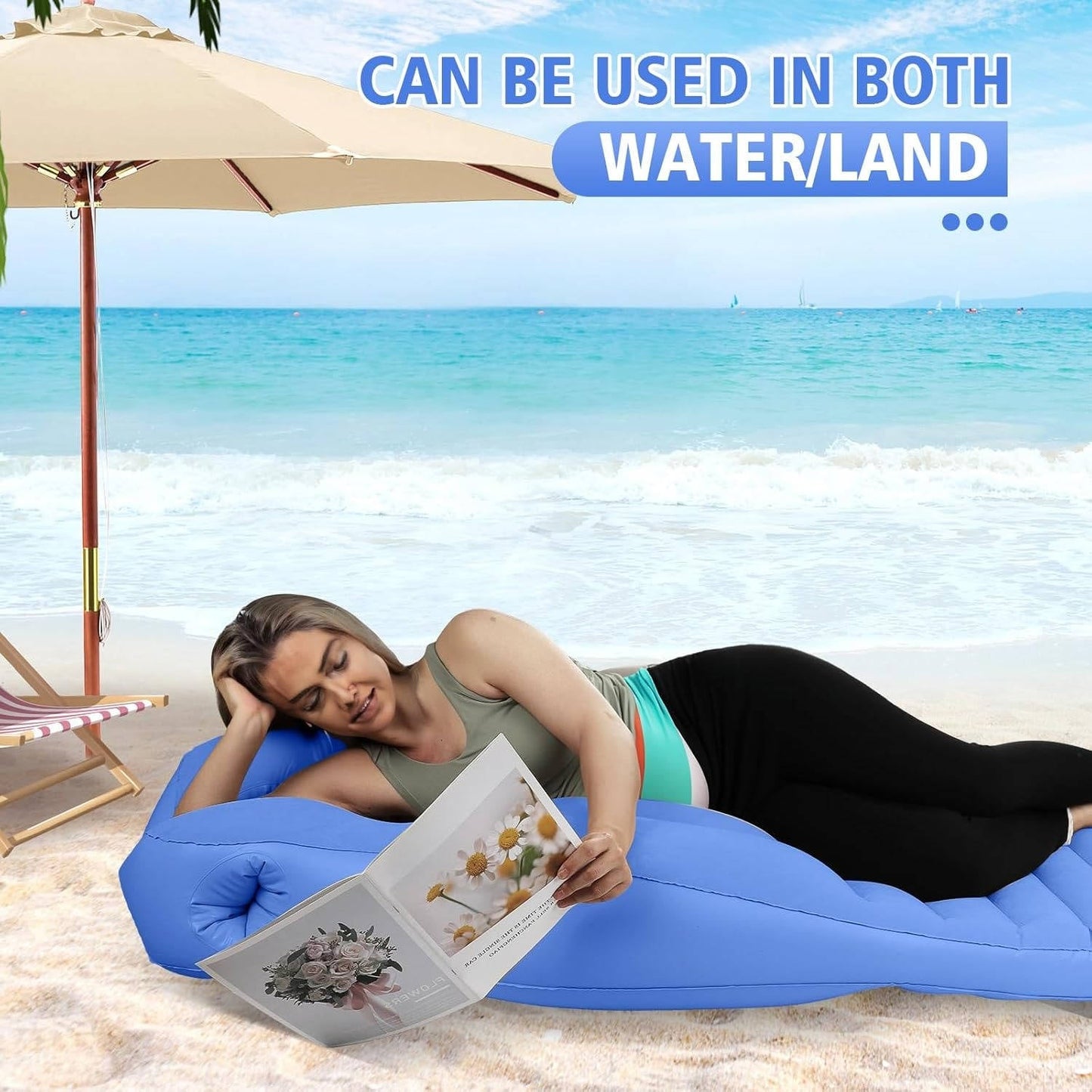 Pregnancy Support Pillow with Belly Cradle Opening and Dual Air Chambers, Pump Included