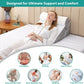 Wedge Pillow Headboard, 3PCS Orthopedic Bed Wedge Pillows Set for After Surgery, Adjustable Back Support Pillow