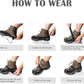 Ice Cleats for Shoes and Boots, 19 Stainless Steel Spikes, Anti Slip Snow Traction Grips for Hiking, Walking and Climbing