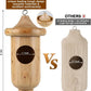 House for Outside Nesting 3 Pack with Bird Feeder, Small Wooden Bird House for Outdoors with Hemp Ropes