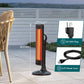 Outdoor Infrared Patio Heater, 500W/1000W Portable Electric Floor Heater with Carbon Fiber Tube, Waterproof Overheat Protection