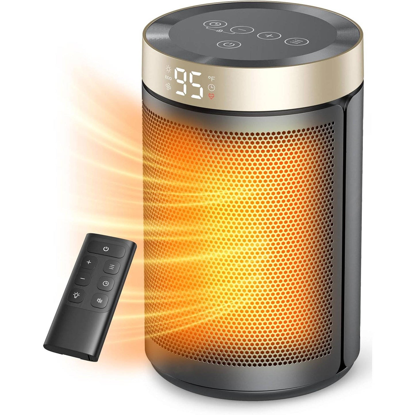 Portable Space Heater, Electric Indoor Heater with Adjustable Thermostat for Home, Office and Bedroom