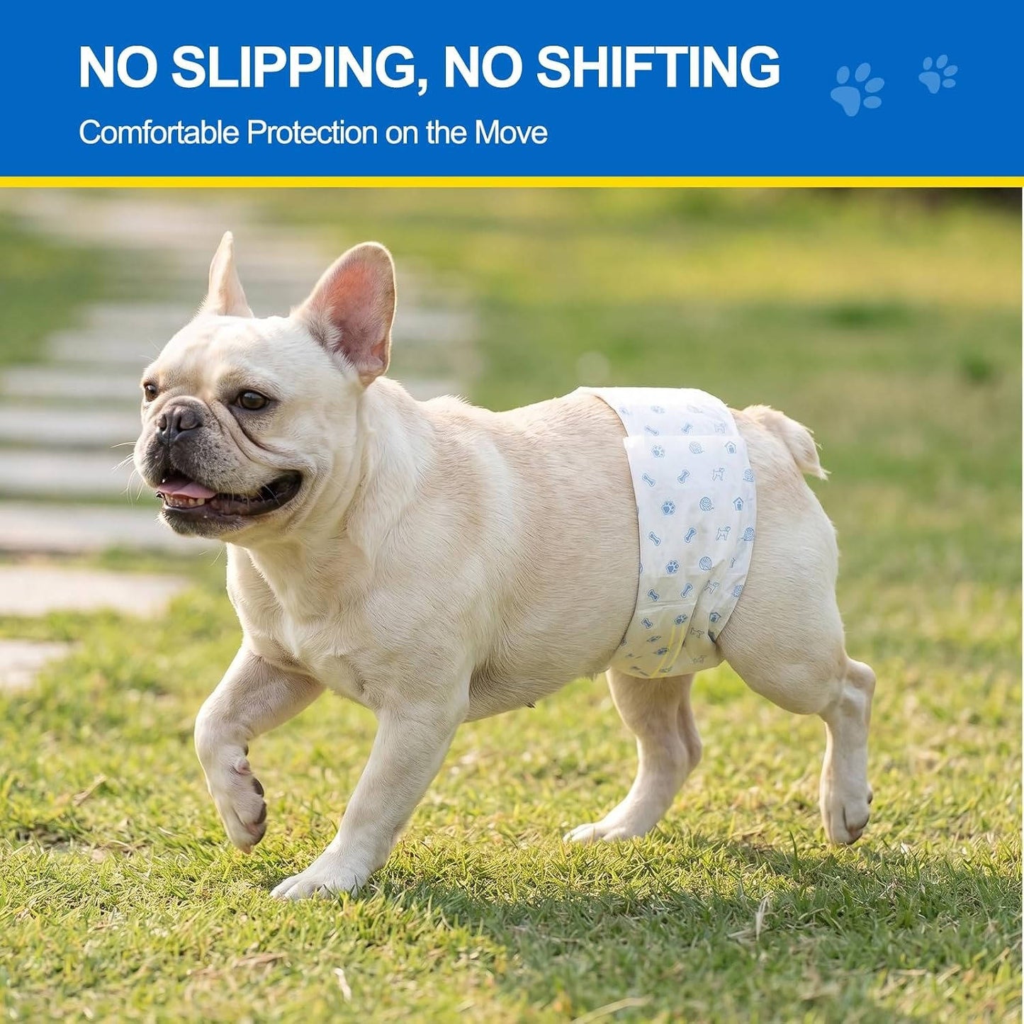 100 Count Dog Belly Bands for Male Dogs, Disposable Male Dog Diapers, Leakproof Dog Wraps with Wetness Indicator