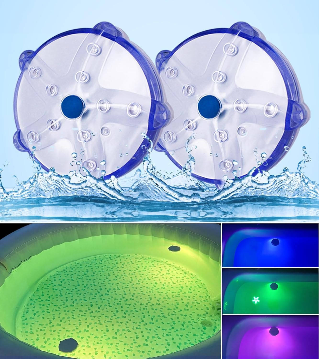 Above Ground Floating Pool Lights, Color Changing Pool Light That Float