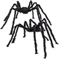 2 Pack 5 FT Halloween Giant Spider Decorations, Hairy Black Fake Spiders for Outdoor Yard, Haunted House and Indoor Party Decor