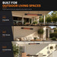 1500W Infrared Patio Heater, WiFi App Control, 9 Heat Levels and 24H Timer for Outdoor Heating