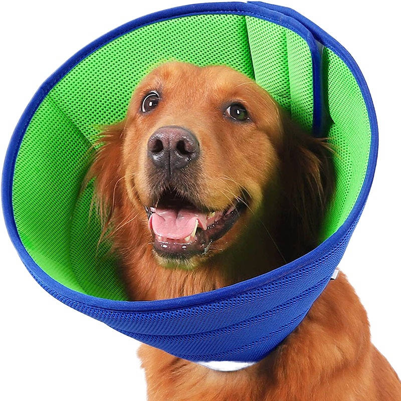 Soft Dog Cone Collar to Stop Licking After Surgery, Adjustable Washable Recovery E-Collar for Dogs and Cats