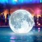 Full Moon Floating Pool Lights, Solar Powered, 14" Inflatable Light Up Pool Balls for Swimming Pool, Solar Pool Lights That Float