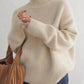 Turtleneck Sweater with Loose Fit and Full Length Sleeves, Stretch Knit