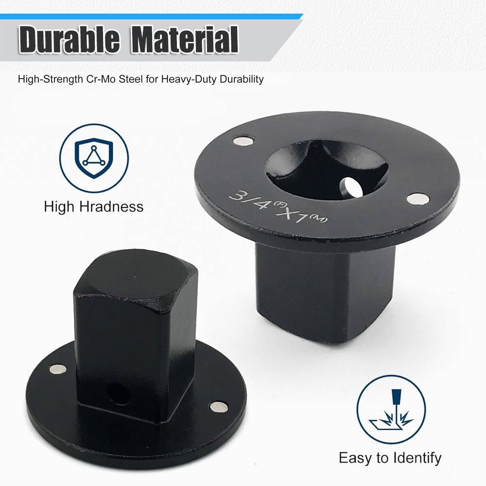 4 Piece Impact Socket Adapter Set, Low Profile Stubby Drive Ratchet Adapters, 0.25 to 1 inch for Tight Spaces