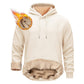 Sherpa Fleece Hoodie with Hidden Security Pocket and Raglan Sleeves for Men