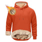 Sherpa Fleece Hoodie with Hidden Security Pocket and Raglan Sleeves for Men